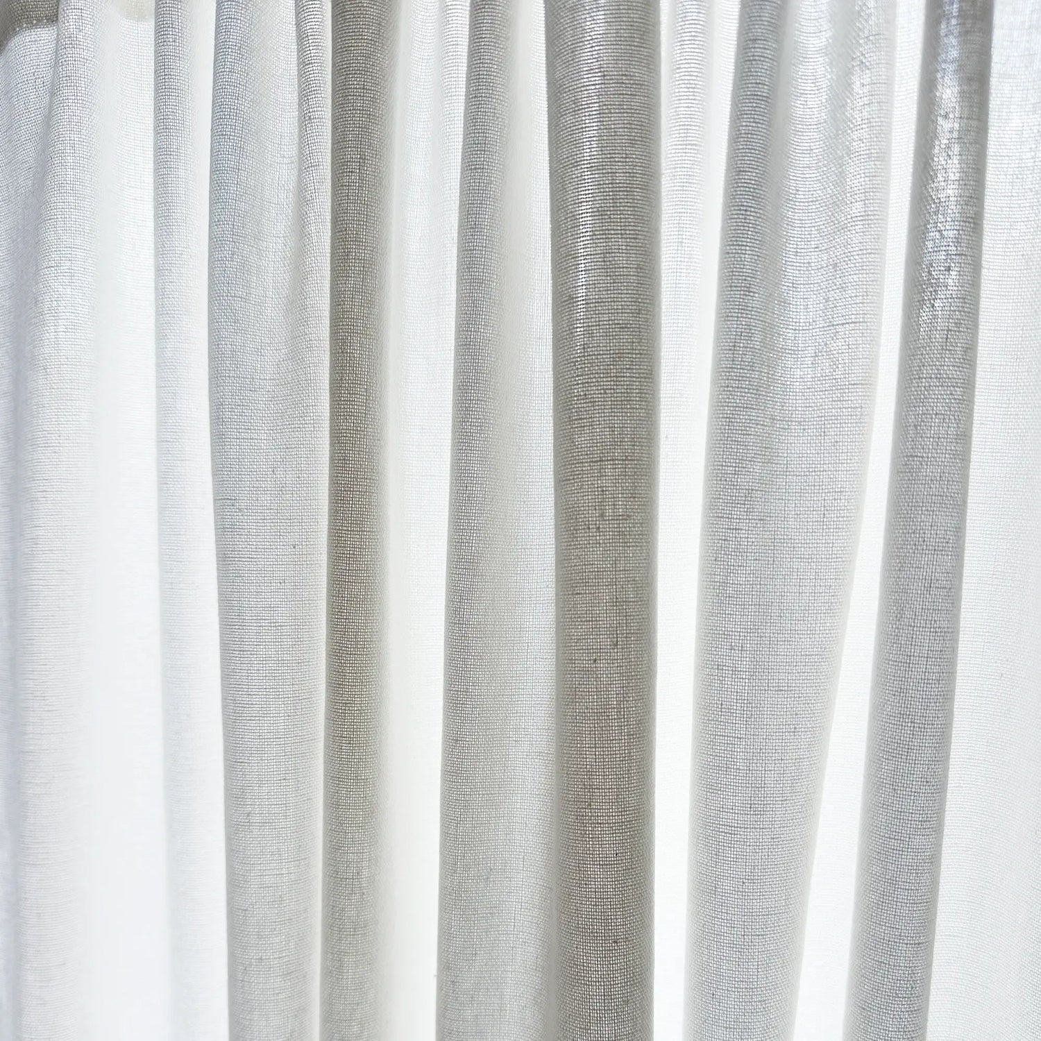 Custom Semi Sheer Linen Curtain for a Small Sidelight Window