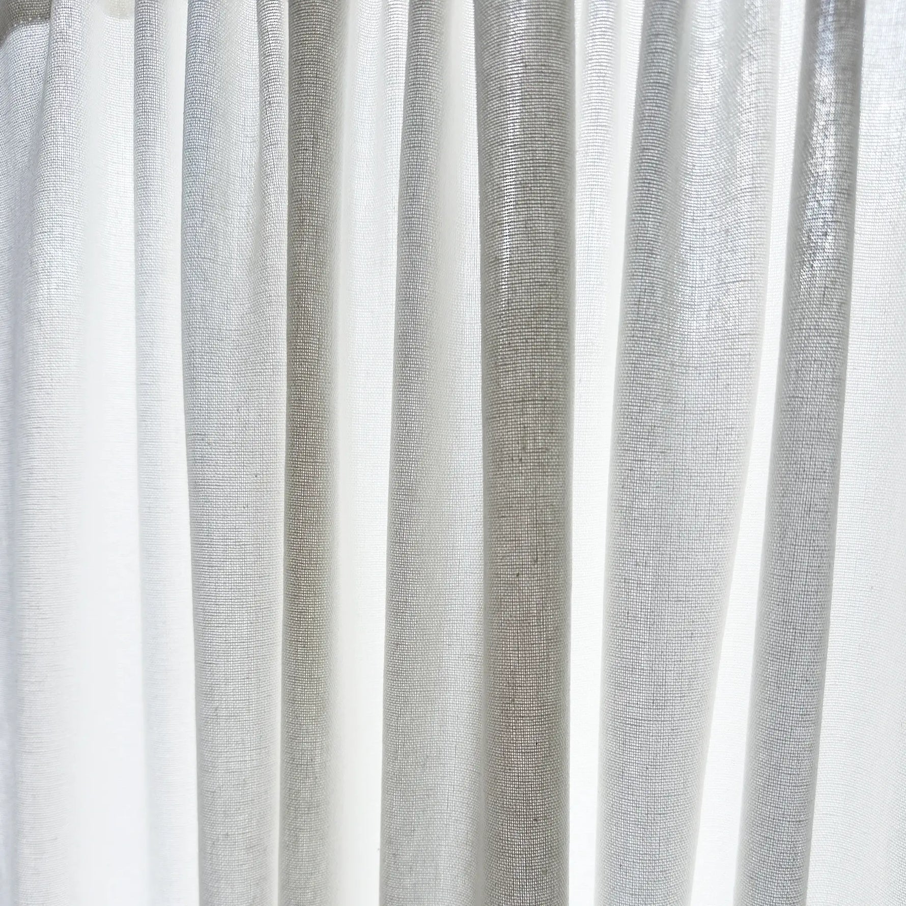 Custom Semi Sheer Linen Curtain for a Small Sidelight Window
