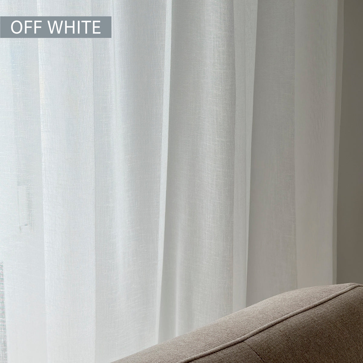 Sheer Curtains White Linen, Custom Soft Doorway Voile Curtain Panel