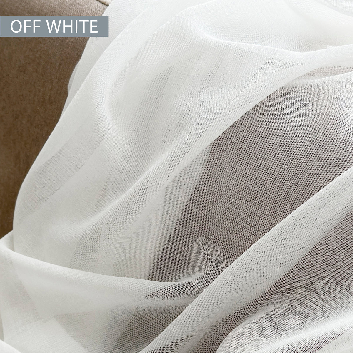 Sheer Curtains White Linen, Custom Soft Doorway Voile Curtain Panel