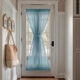 French Front Door Panel Curtains blue