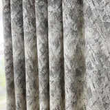Jacquard Drapery Curtain Modern Abstract Patterned in Taupe Gray 