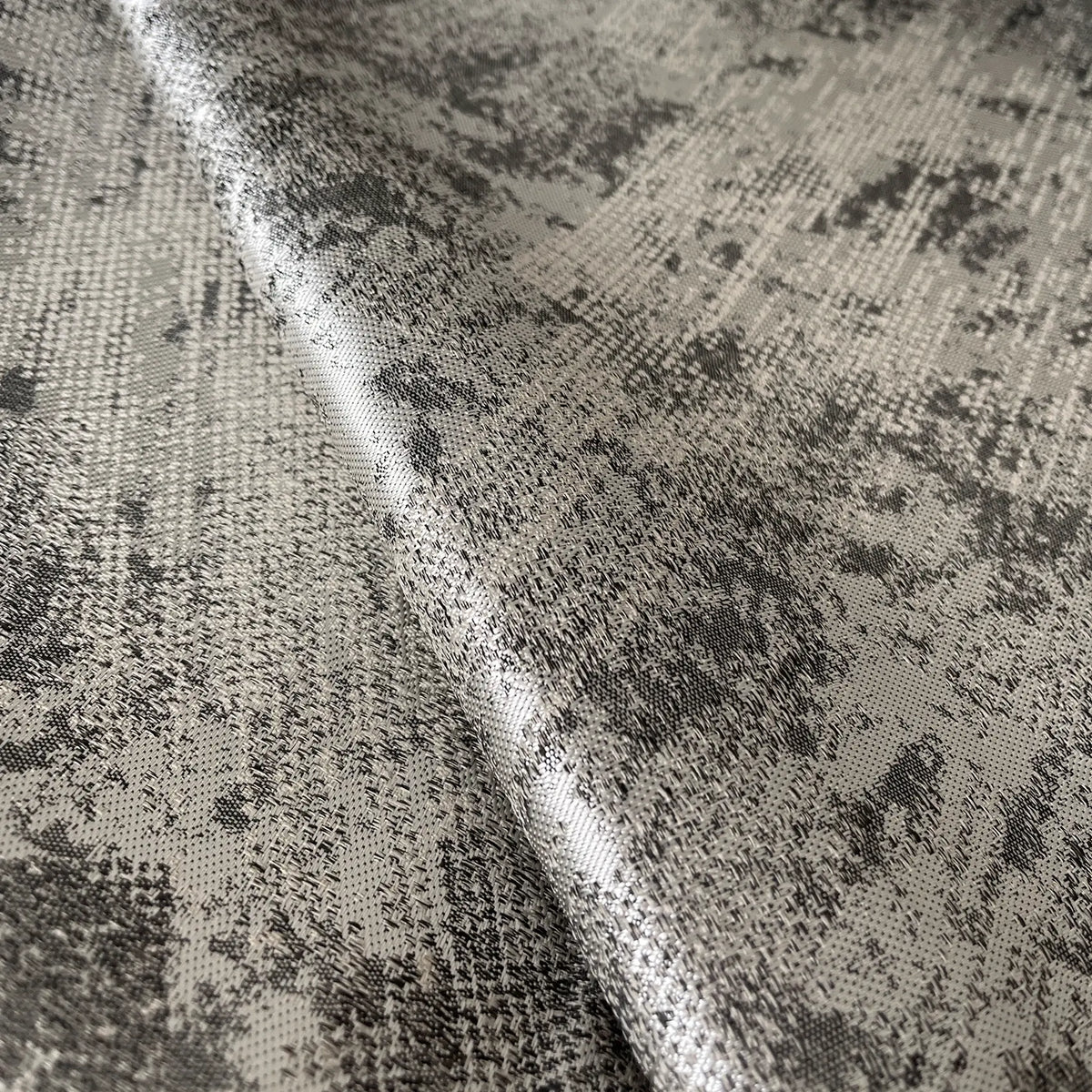 Jacquard Drapery Curtain Modern Abstract Patterned in Taupe Gray 