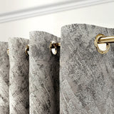Jacquard Drapery Curtain Modern Abstract Patterned in Taupe Gray 
