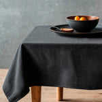 Tablecloth Linen Modern Square Black