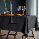 Tablecloth Linen Modern Square gray