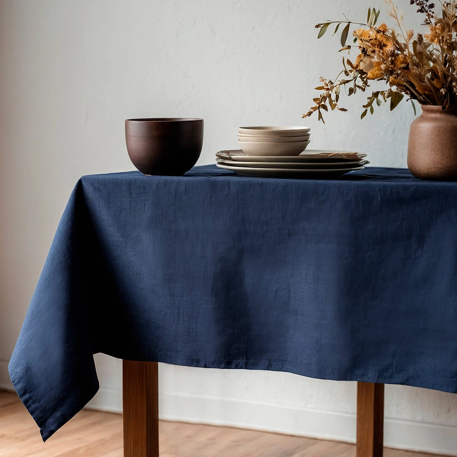 Tablecloth Linen blue Custom size