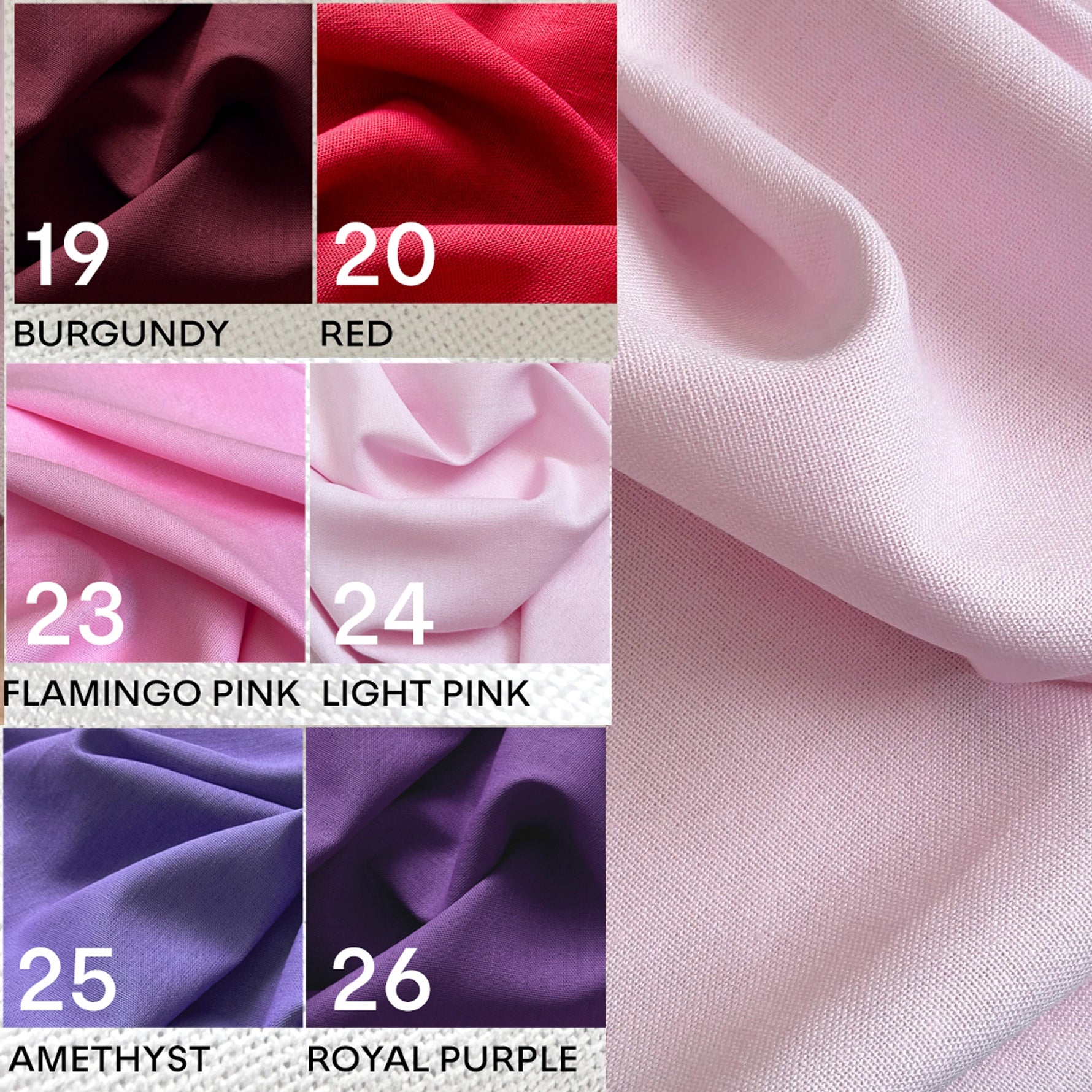 linen fabric colors