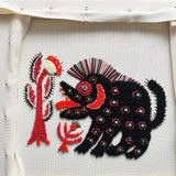 Handmade pilowcase with black animal