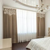 Openwork Curtain Lambrequin for Windows Decor, floral style
