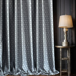 Curtain Panels Silver Gray, Elegant Custom Made in Art Deco Style 