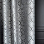 Curtain Panels Silver Gray, Elegant Custom Made in Art Deco Style 