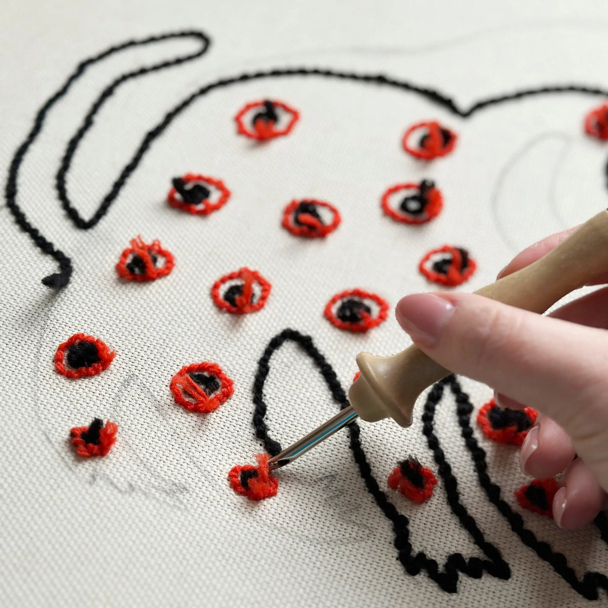 Process of making handmade pillowcase