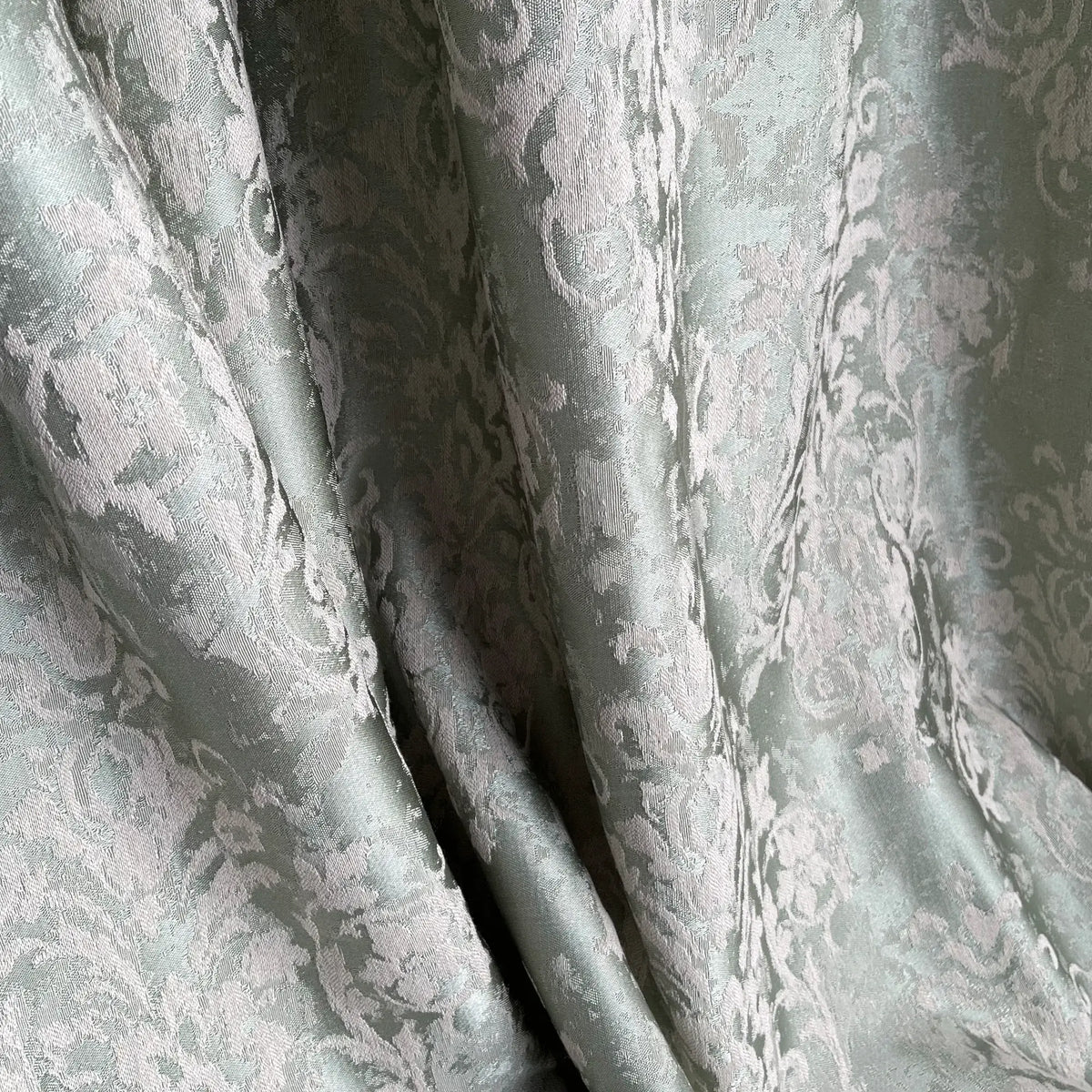 Vintage Damask Sage Green Jacquard Drapes, Luxury Curtains  for Living Room
