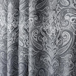 Curtains fabric gray Paisley 