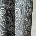 Curtains fabric gray Paisley 