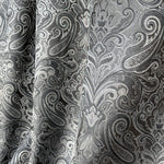 Curtains fabric gray Paisley 