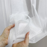 White Semi Sheer Voile Curtains
