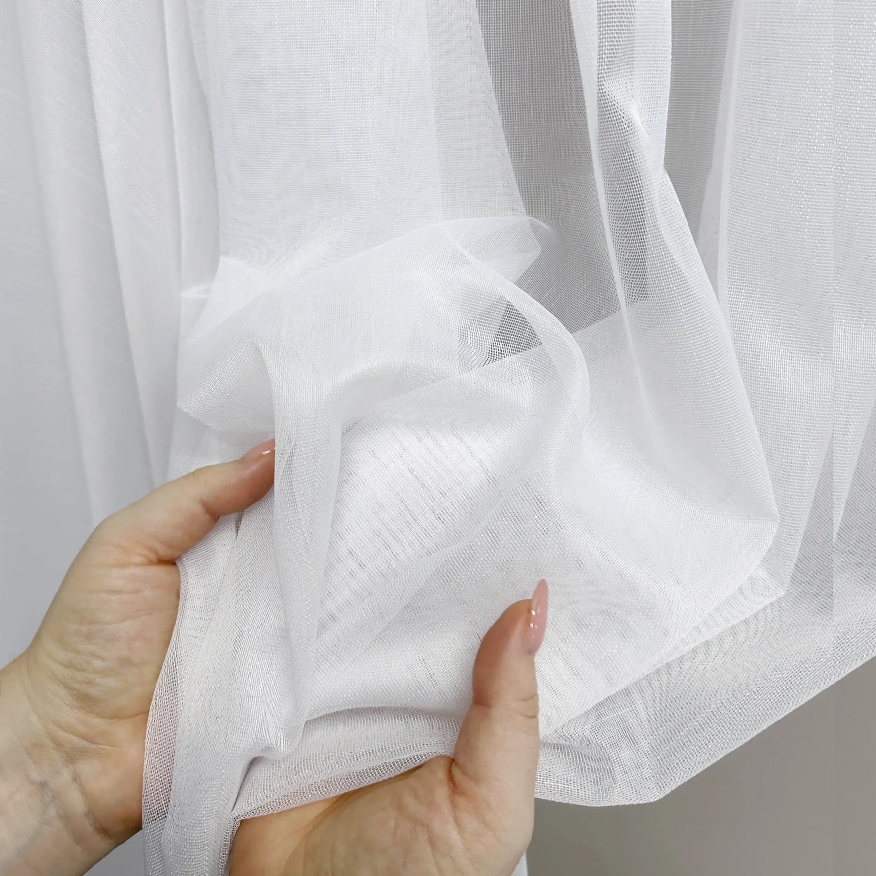 White Semi Sheer Voile Curtains