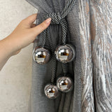 Curtain Holdback with Silver Mirrored Balls