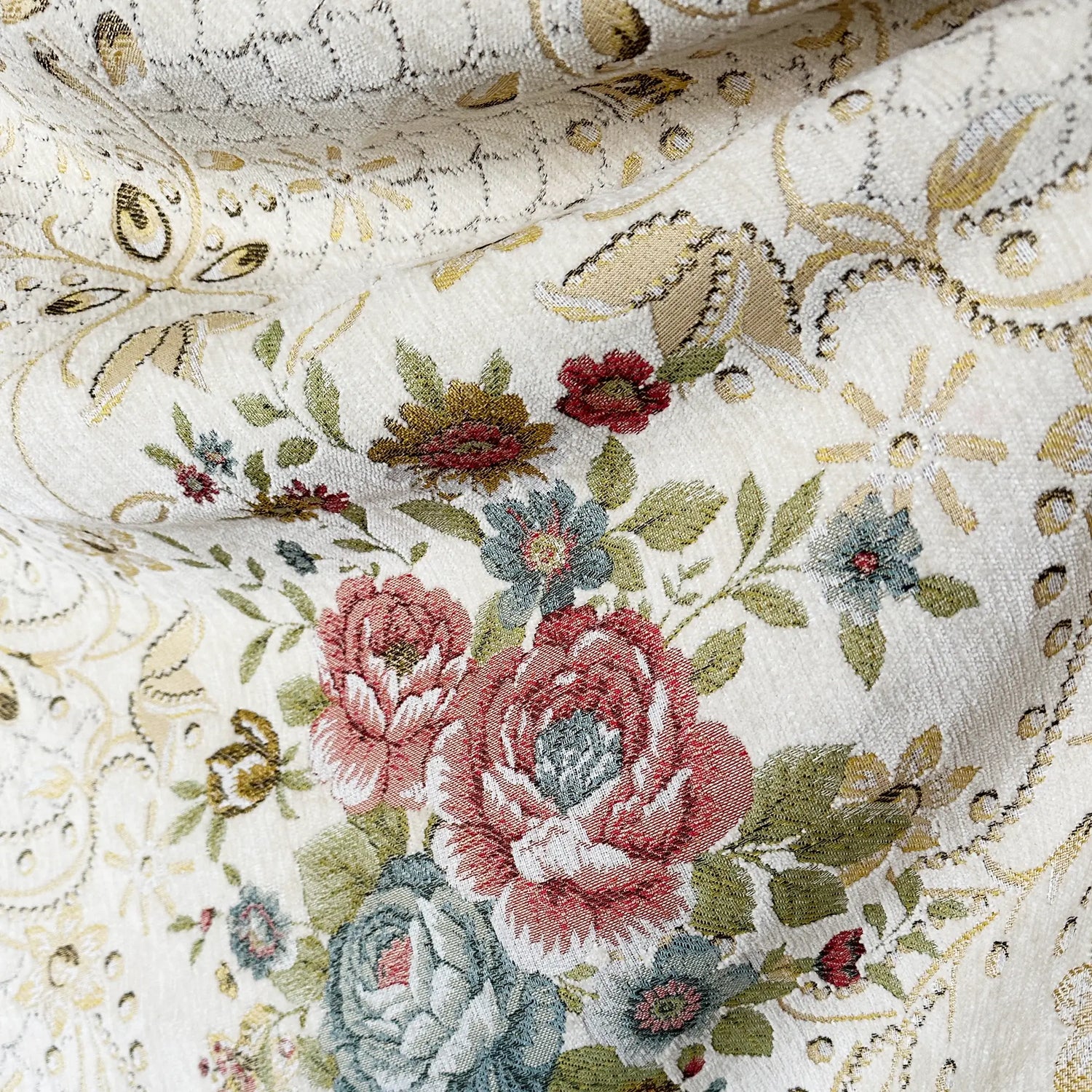 Rich Floral Vintage French Chateau Tapestry Blackout Curtains