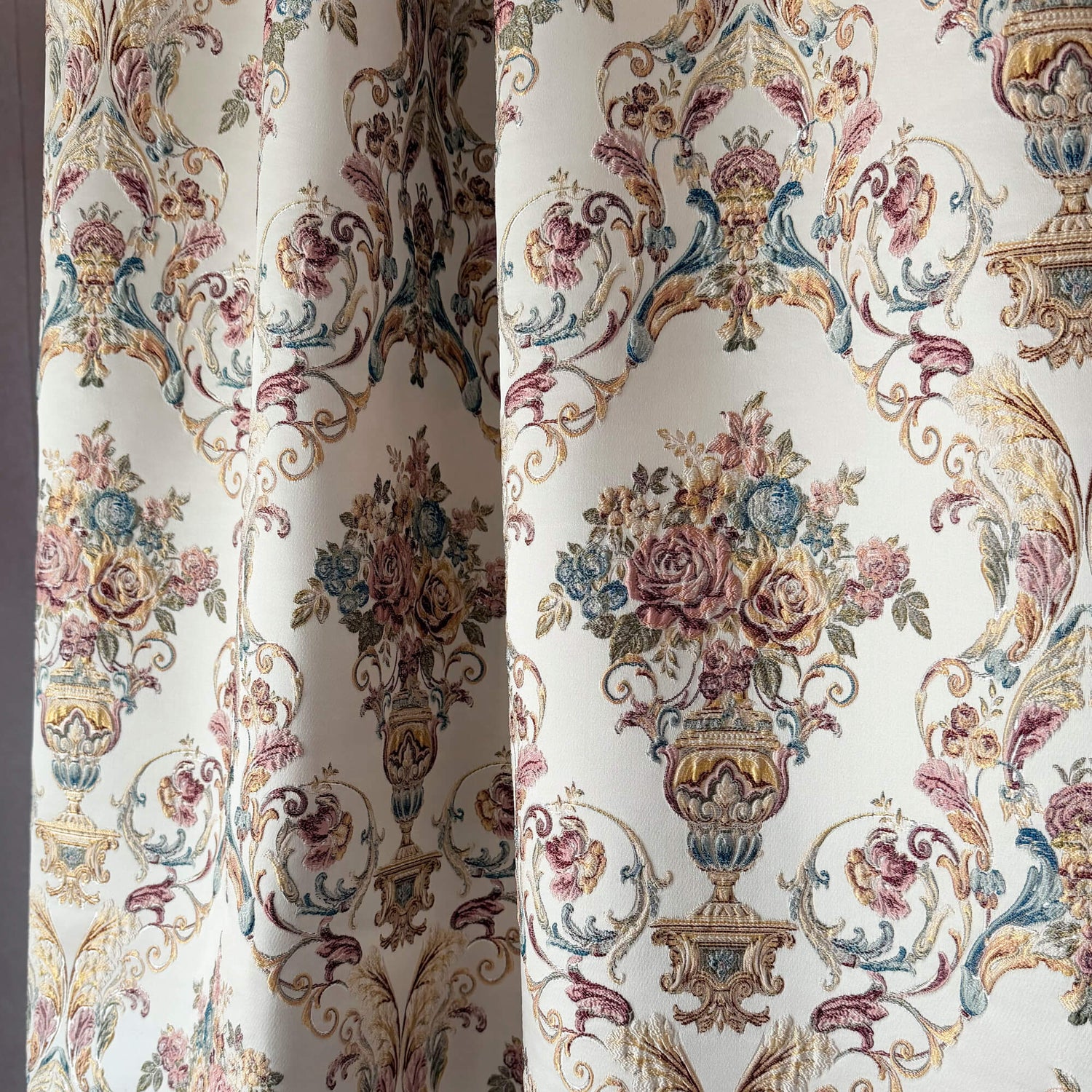 Rich Floral Vintage French Chateau Tapestry Blackout Curtains