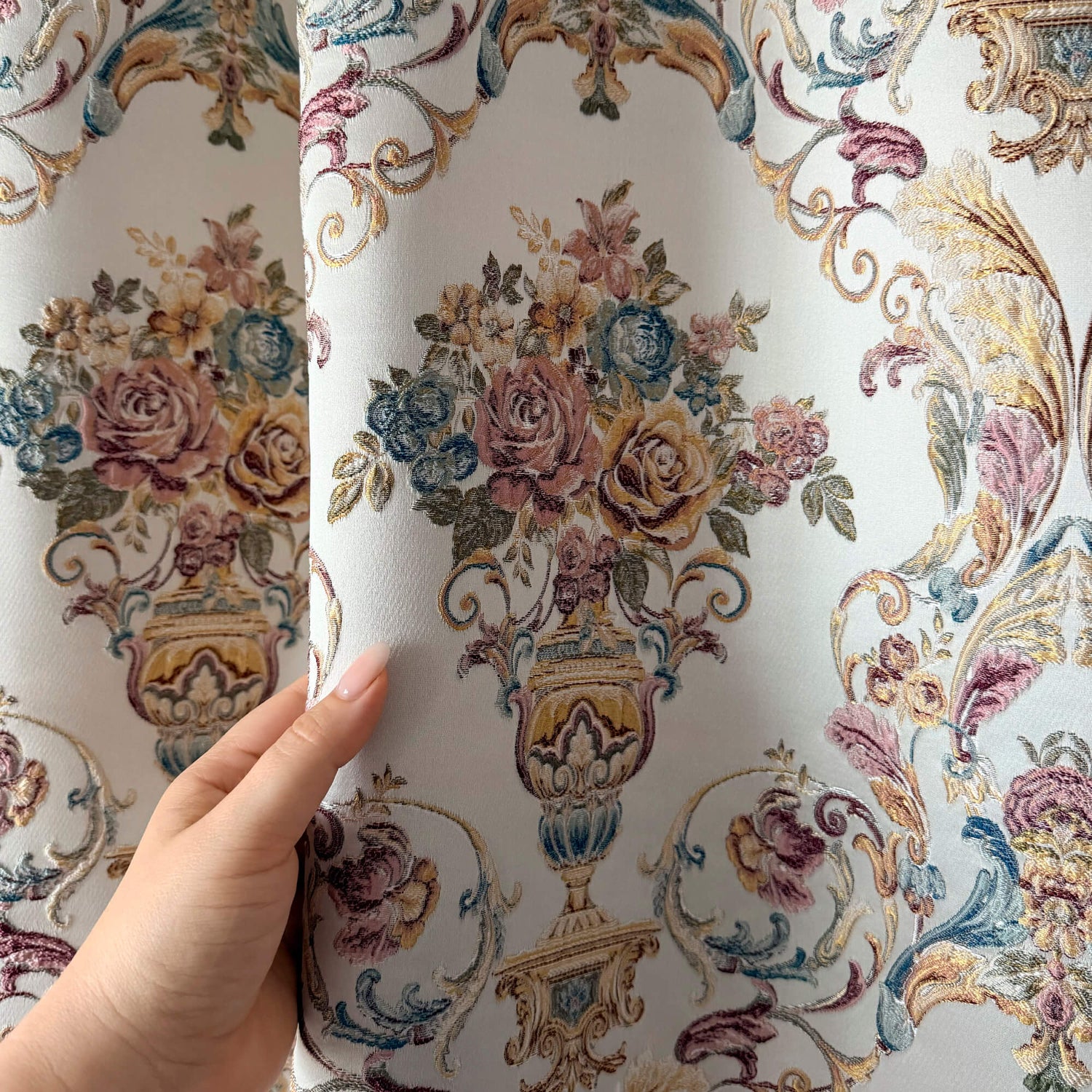 Rich Floral Vintage French Chateau Tapestry Blackout Curtains