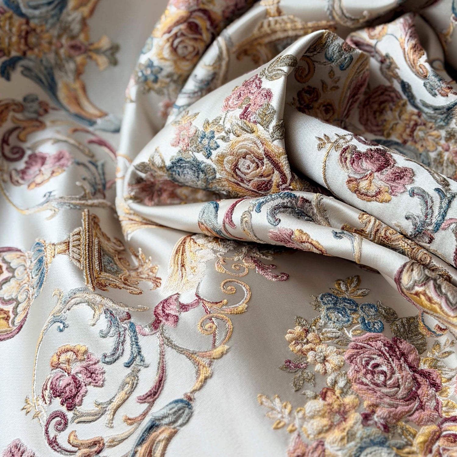 Rich Floral Vintage French Chateau Tapestry Blackout Curtains