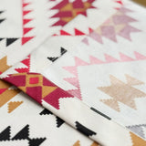 Cotton Tablecloth Waterproof Wipeable, Southwestern Aztec Geometric Table Cover in Red, Mustard and Black
