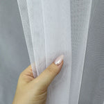 Lace Sheer Curtains with Embroidered Bottom, Snow White, European Design