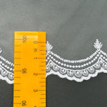 Lace Sheer Curtains with Embroidered Bottom, Snow White