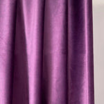 Velvet Panel Curtains for  Modern Living Room in Grape Color, Custom Made, Long 