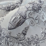 Custom Silver Gray Luxury French Country Shower Curtains 