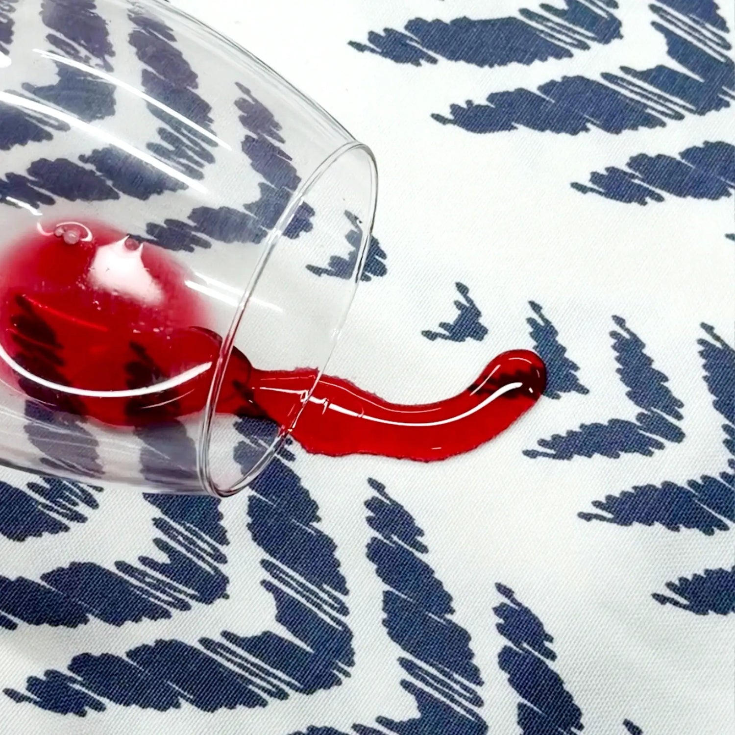 Cotton Wipeable Tablecloth, Blue Floral Waterproof 