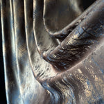 Сurtains Abstract Patterned, Custom Made for Modern Window Decor, Brown Gray with Blue Accents