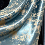 Curtains Modern Blue Gold Patterned