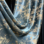 Curtains Modern Blue Gold Patterned
