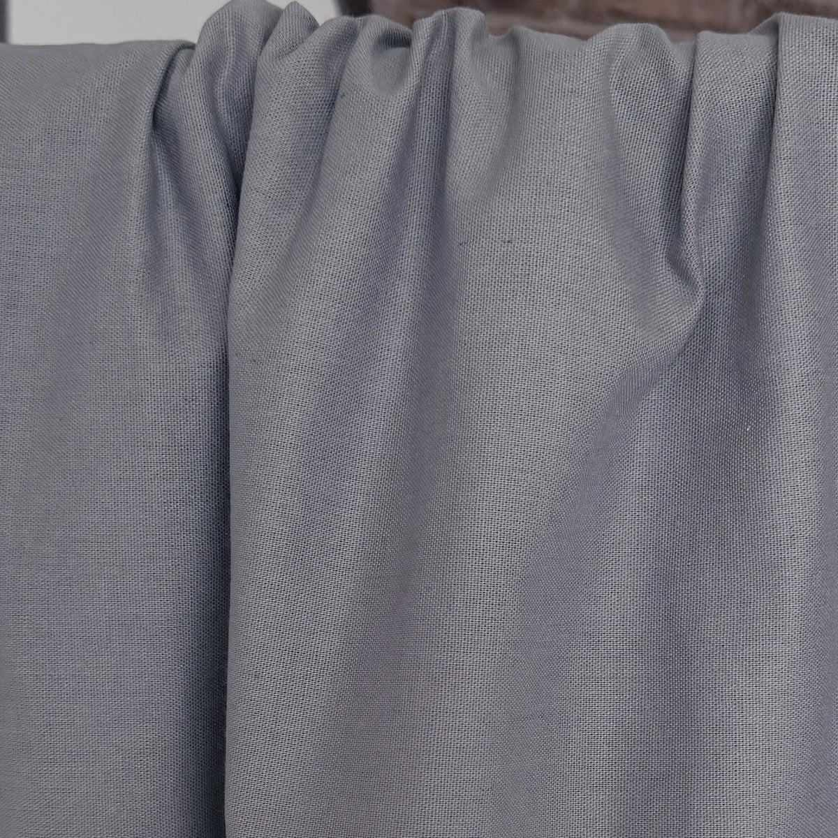 Linen Canopy Bed Curtains – Gray Drapes for Modern Farmhouse Four Poster Bed