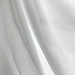 Silk Crepe Sheer Curtains White Solid for Modern Home Decor, Custom