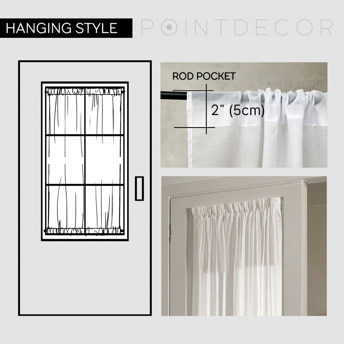 Sliding Patio Door Linen Curtains