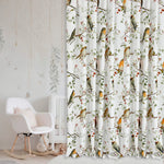 Curtains with Cute Watercolor Birds Pattern, Custom Nursery Curtain Panel