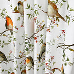 Curtains with Cute Watercolor Birds Pattern, Custom Nursery Curtain Panel