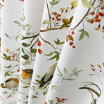 fabric for Curtains with Cute Watercolor Birds Pattern