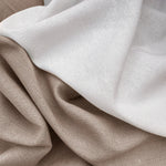 Custom Two Tone Ruffled Linen Tablecloth: For Oval, Round, Square Dining Tables