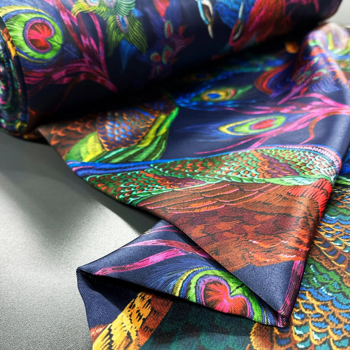 fabric for Curtains Tropical Patterned blackout bue
