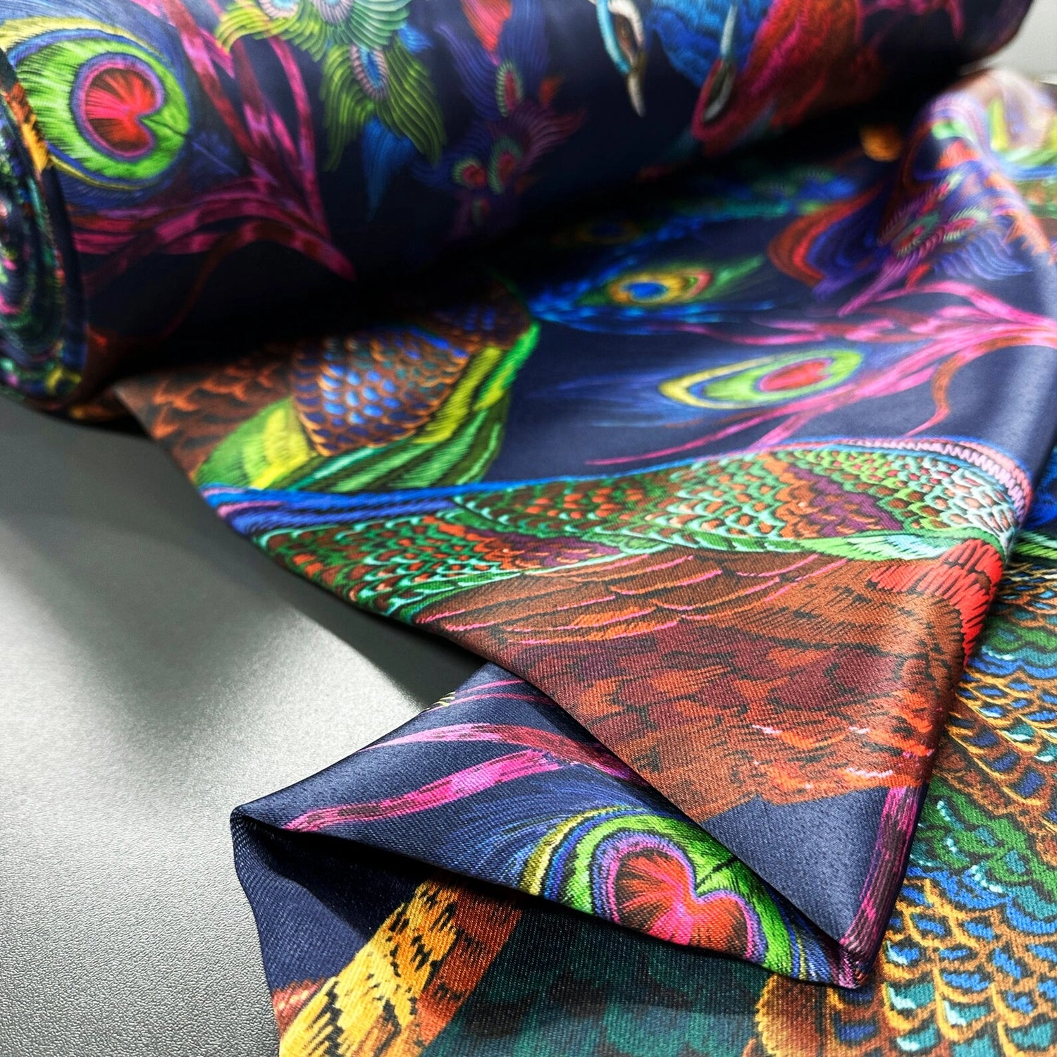 fabric for Curtains Tropical Patterned blackout bue