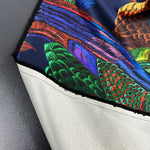 fabric for Curtains Tropical Patterned blackout bue