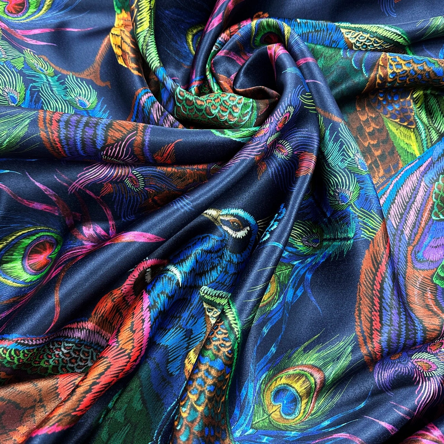 Curtains Tropical Patterned blackout bue