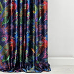 Curtains Tropical Patterned, Dark Floral Bohemian for Living Room, Bedroom Windows Decor