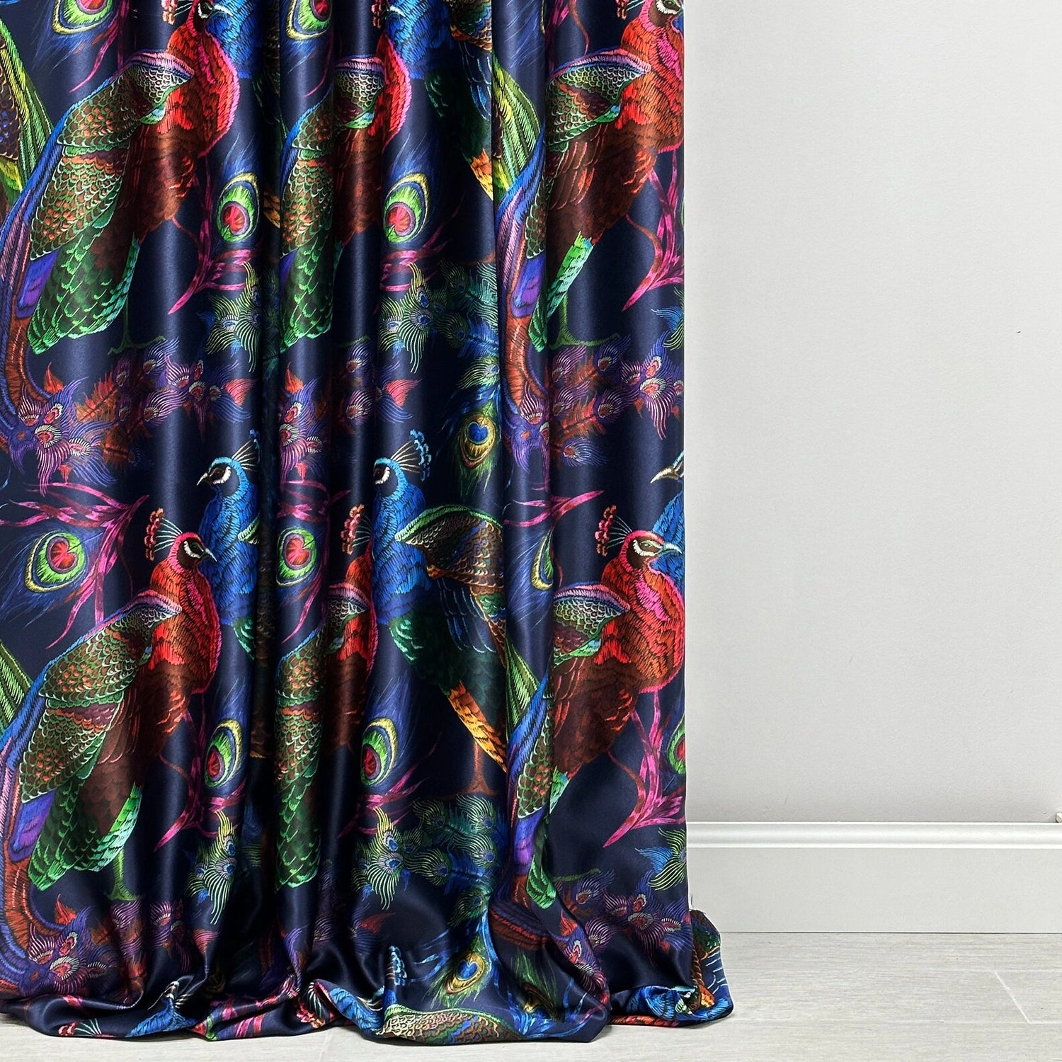 Curtains Tropical Patterned, Dark Floral Bohemian for Living Room, Bedroom Windows Decor